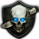 Skull & Knife (Blue Eyes)